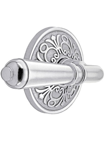 Lancaster Door Set With Turino Lever Handles Left Hand in Polished Chrome.